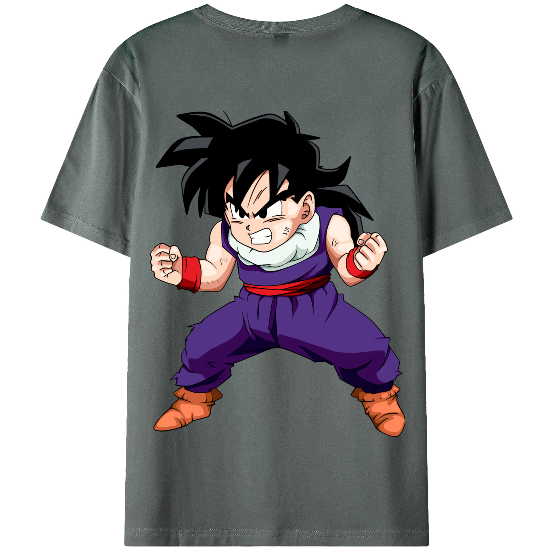 （画像用） ドラゴンボール 孫 悟飯（そんごはん）DRAGON BALL Son Gohan 綿100％半袖Tシャツ（背面プリント）